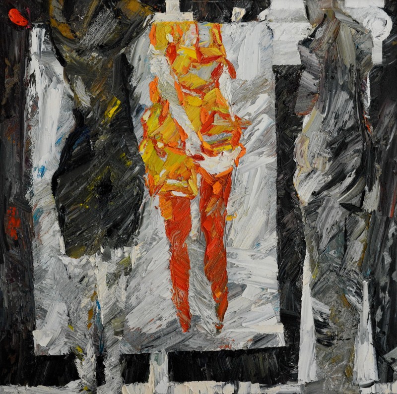 "Compoziție. Cultura Universală" by Rodica Dubasari, 2013, 680x680mm, oil on canvas