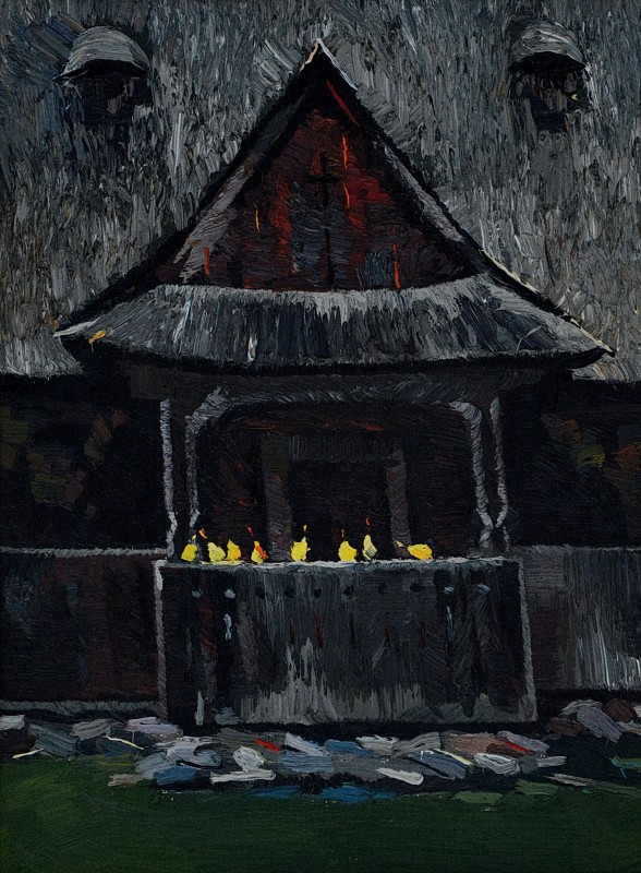 "Motiv. Maramureș" by Anatol Ghimpu, 2010, 400x300mm, ulei pe pânză