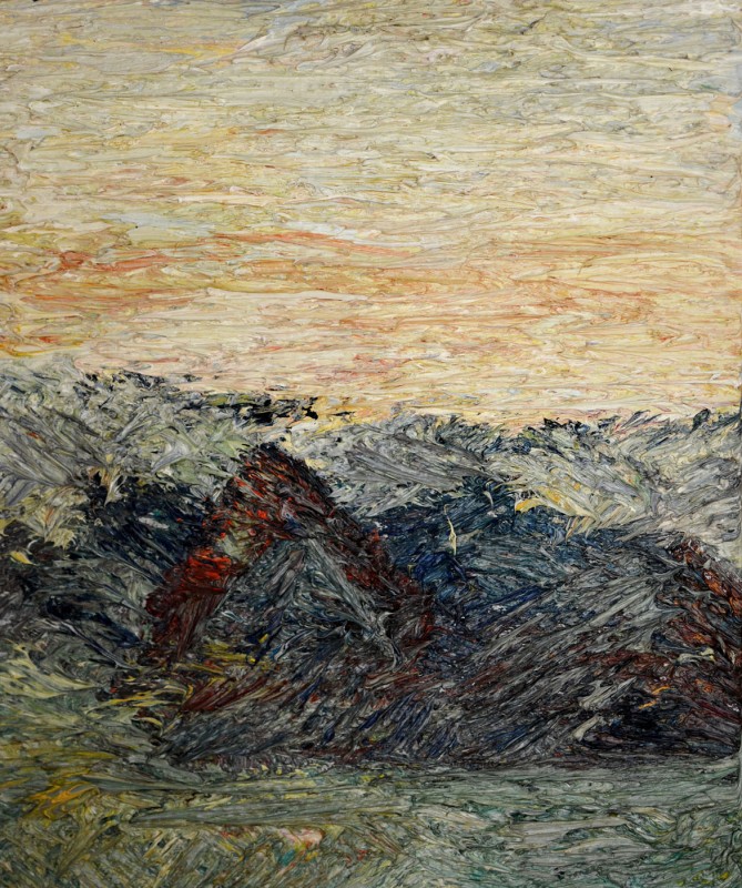 "Studiu. Sibiu ASTRA" by Vlada Cibuc, 2015, 300x250mm, oil on canvas
