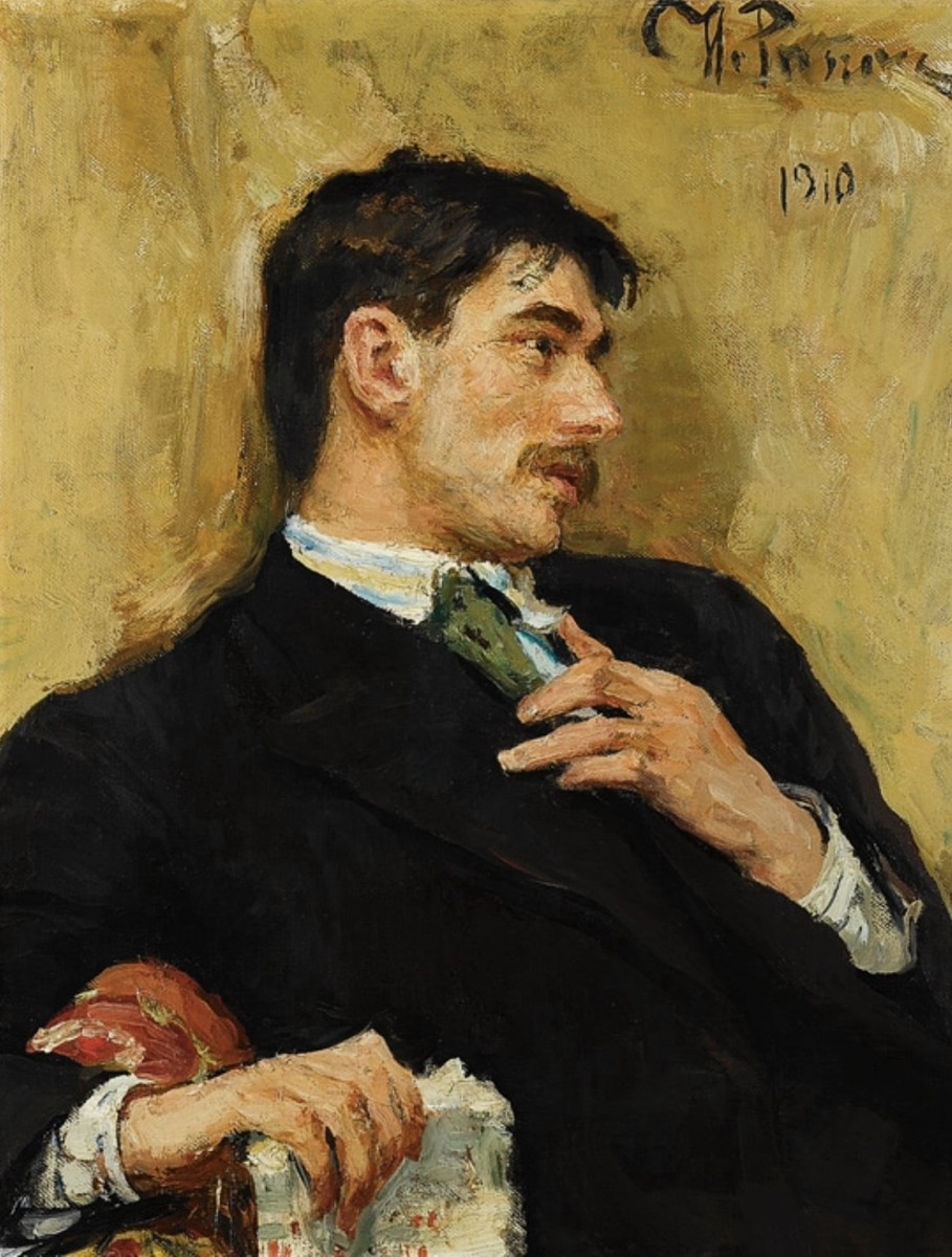 "Korney Chukovsky" by Илиа Ефимович Репин, 1910, масло / холст