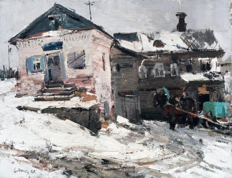 "Pictură. Rural" by Evsey Evseevich Moiseenko