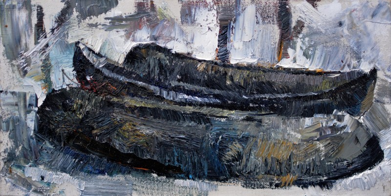 "Живопись. Пленэр. Продолжительный" by Адриан Диаcон, 200x400mm, масло / холст