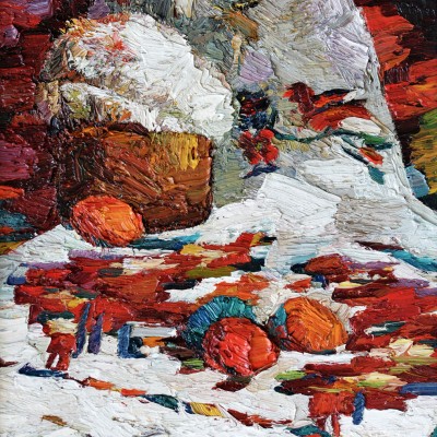 "Easter still life" by Oxana Țip, 2009, 420x320mm, oil on canvas