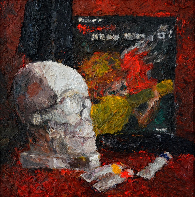 "Gypsum. Still life" by Daniela Pascal, 2013, 420x420mm, oil on canvas