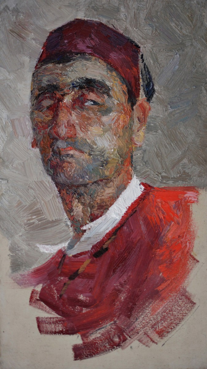 "Painting. Etude. Portrait. Long term" by Vasile Corețchii, 520x300mm, oil on canvas