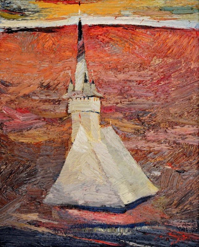 "Марамуреш" by Анатол Гимпу, 2000, 620x420mm, масло / холст
