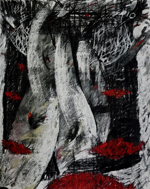 "Compoziție. Рыбалка" by Cаролина Леагул, 2012, 500x400mm, соус и пастель / бумага