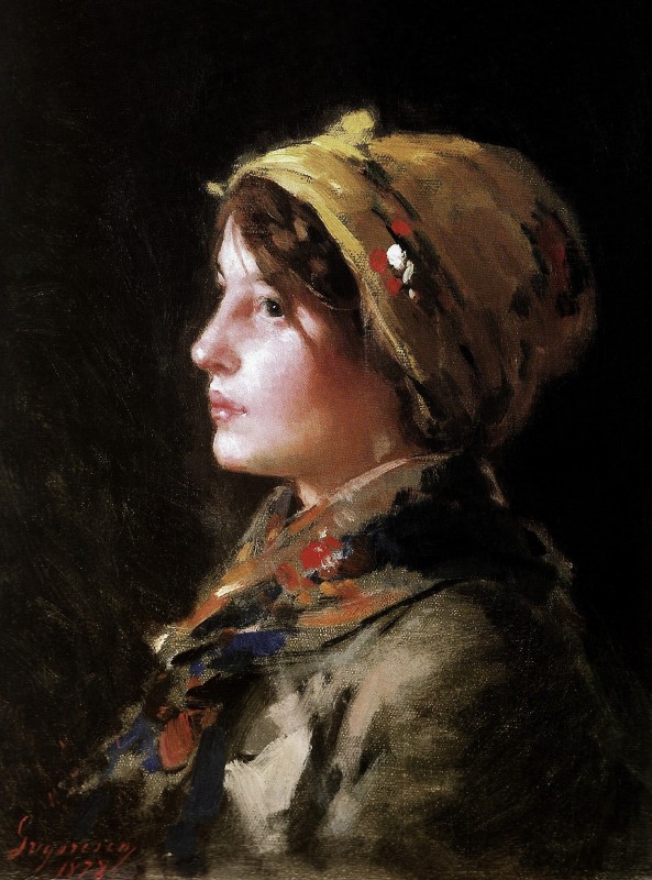 "Pictură. Portret" by Nicolae Grigorescu
