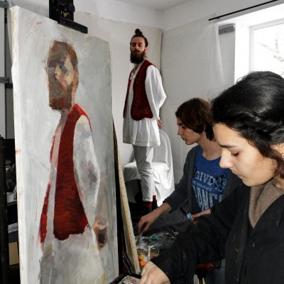 Lucru în ateliere. Pictură și desen. Decembrie 2016