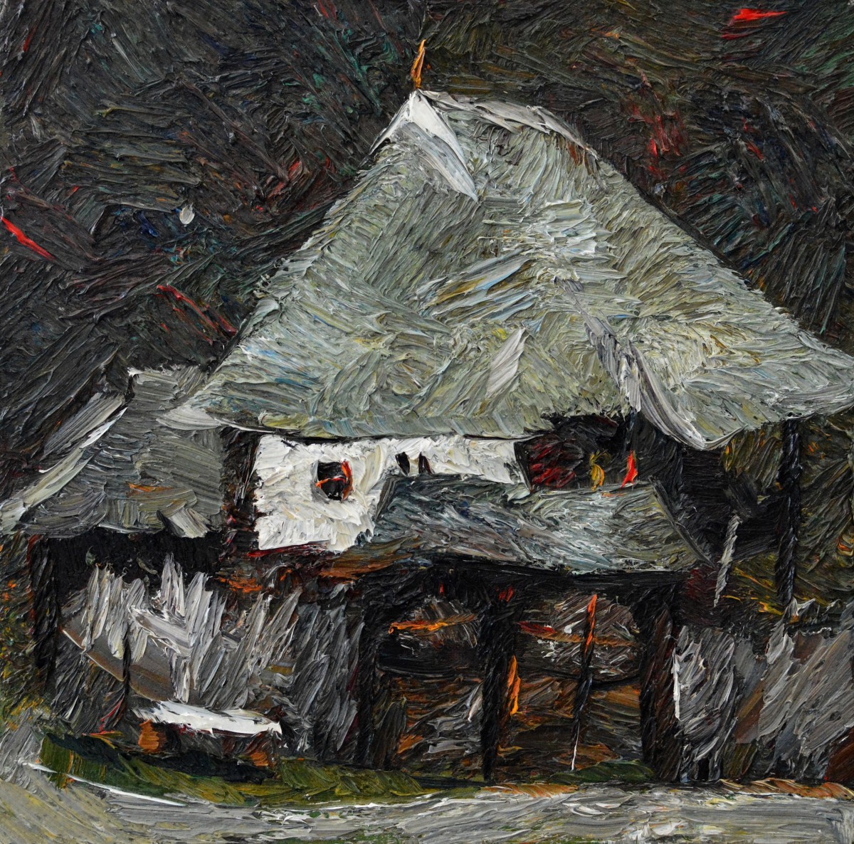 "Motiv" by Veaceslav Uzun, 2015, 410x410mm, ulei pe pânză