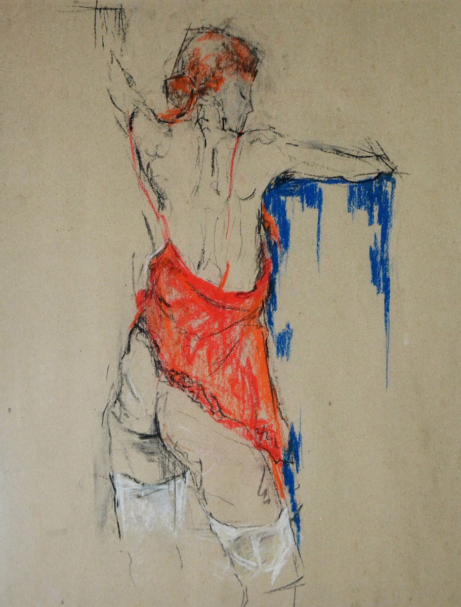 "Рисунок. Обнаженка" by Кристина Демиан, 500x400mm, пастель / бумага
