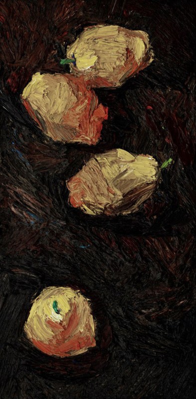 "Studiu. Natură statică" by Vlada Cibuc, 2015, 400x200mm, oil on canvas