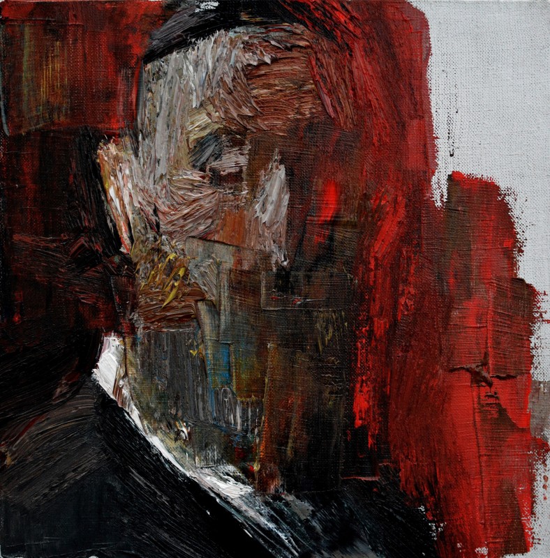 "Studiu. Portret" by Ion Golubei, 2015, 300x300mm, ulei pe pânză