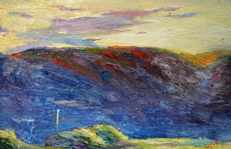 "Butuceni" by Anatol Ghimpu, 1996, 220x300mm, oil on canvas