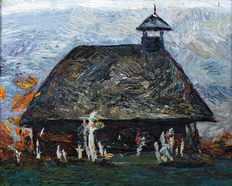 "Studiu. Biserică" by Vlada Cibuc, 2016, 400x500mm, oil on canvas