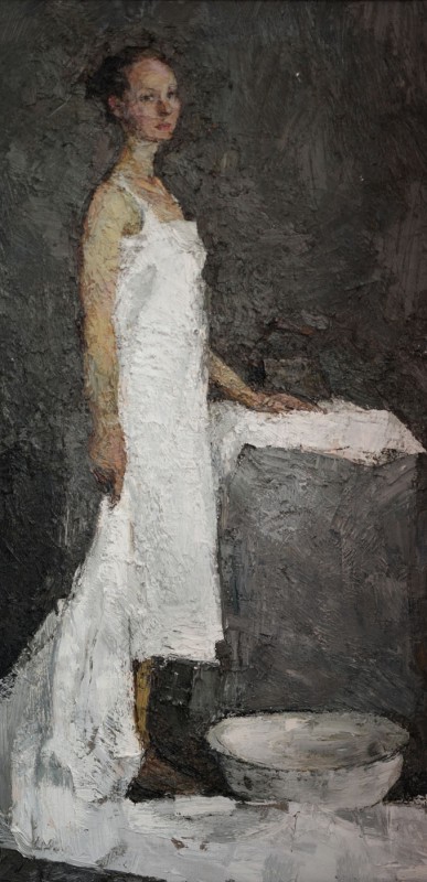 "Figură tematică" by Alexandru Untilov, 2014, 800x400mm, ulei pe pânză