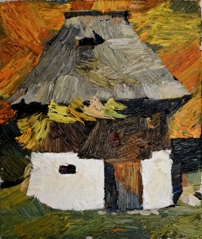 "Căsuță. Sibiu ASTRA" by Cезар Cёбану, 2015, 300x250mm, масло / холст