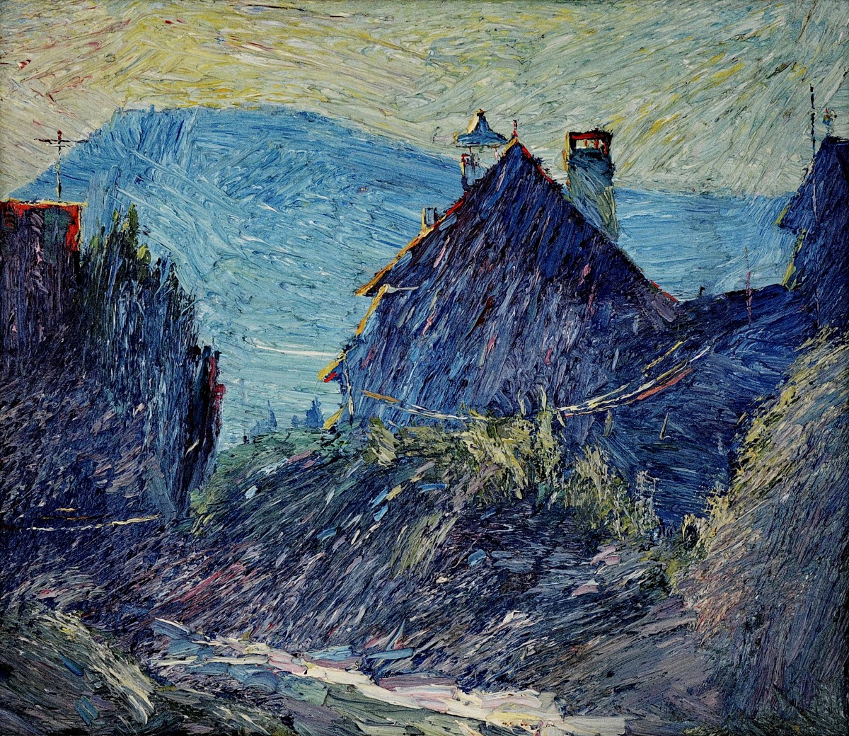 "Baia Mare" by Anatol Ghimpu, 1999, 450x520mm, oil on canvas