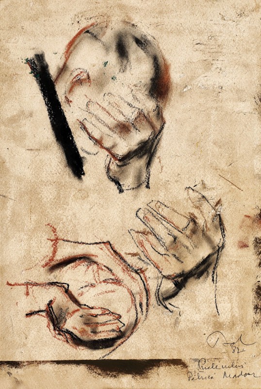 "Drawing. Gypsum, head, hands, feet" by Corneliu Baba