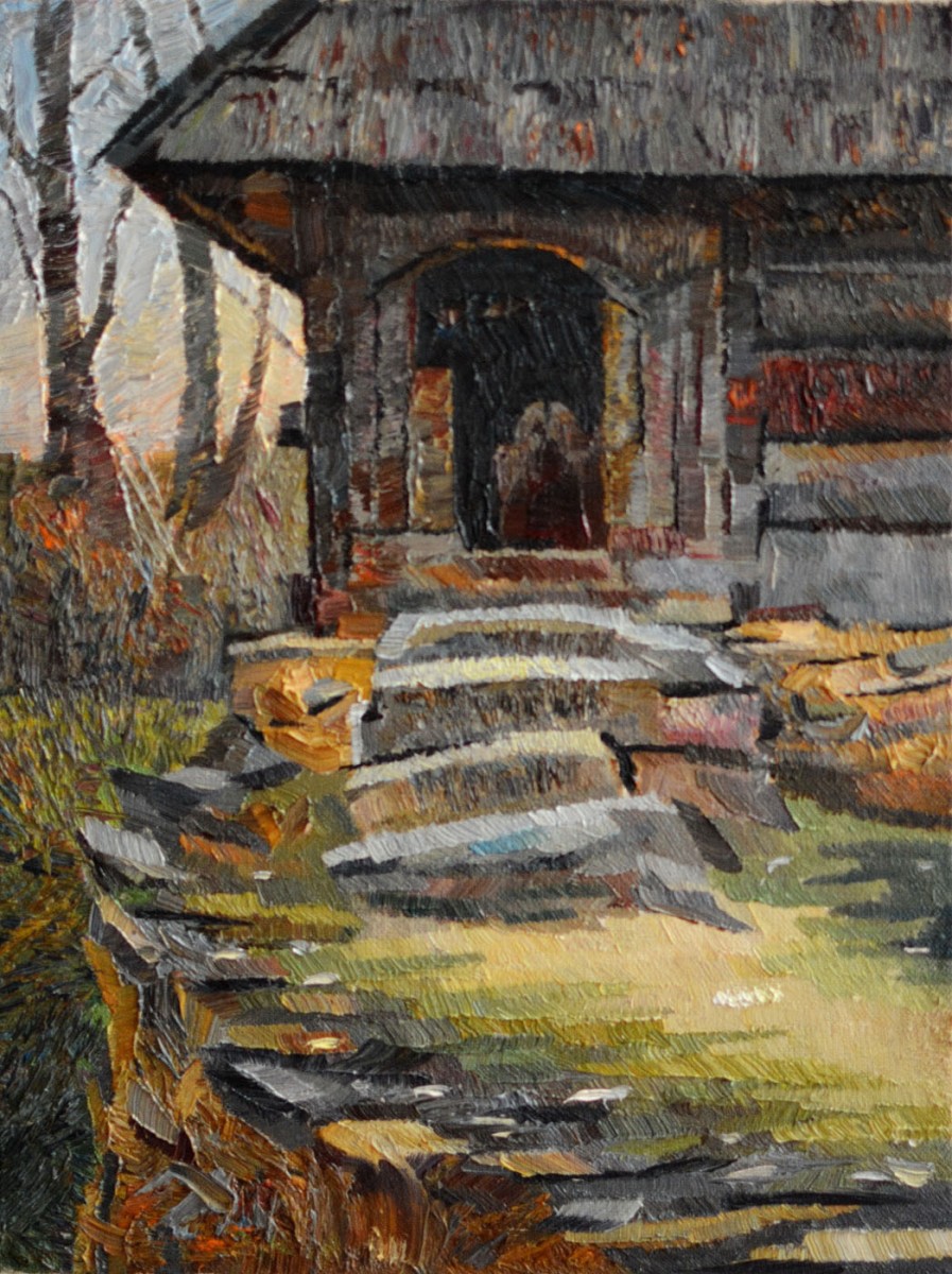 "Motiv. Sibiu ASTRA" by Daniel Ceban, 2017, 400x300mm, ulei pe pânză
