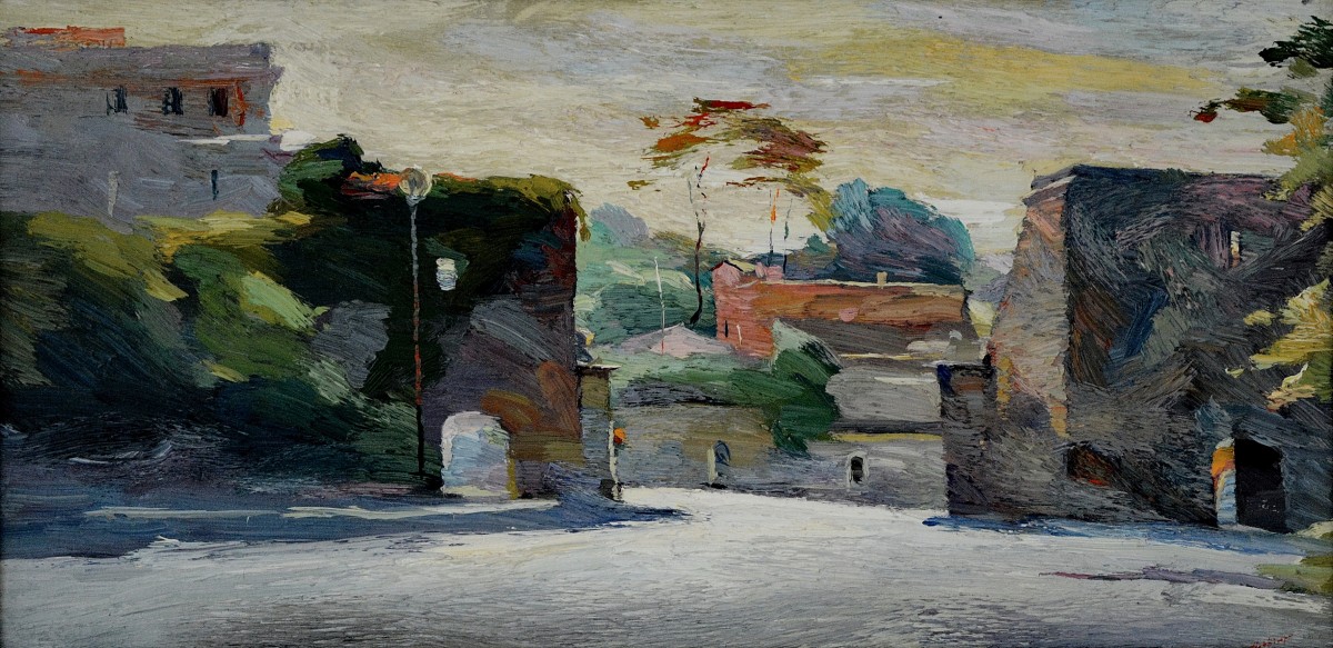 "Roma" by Anatol Ghimpu, 1999, 420x840mm, ulei pe pânză