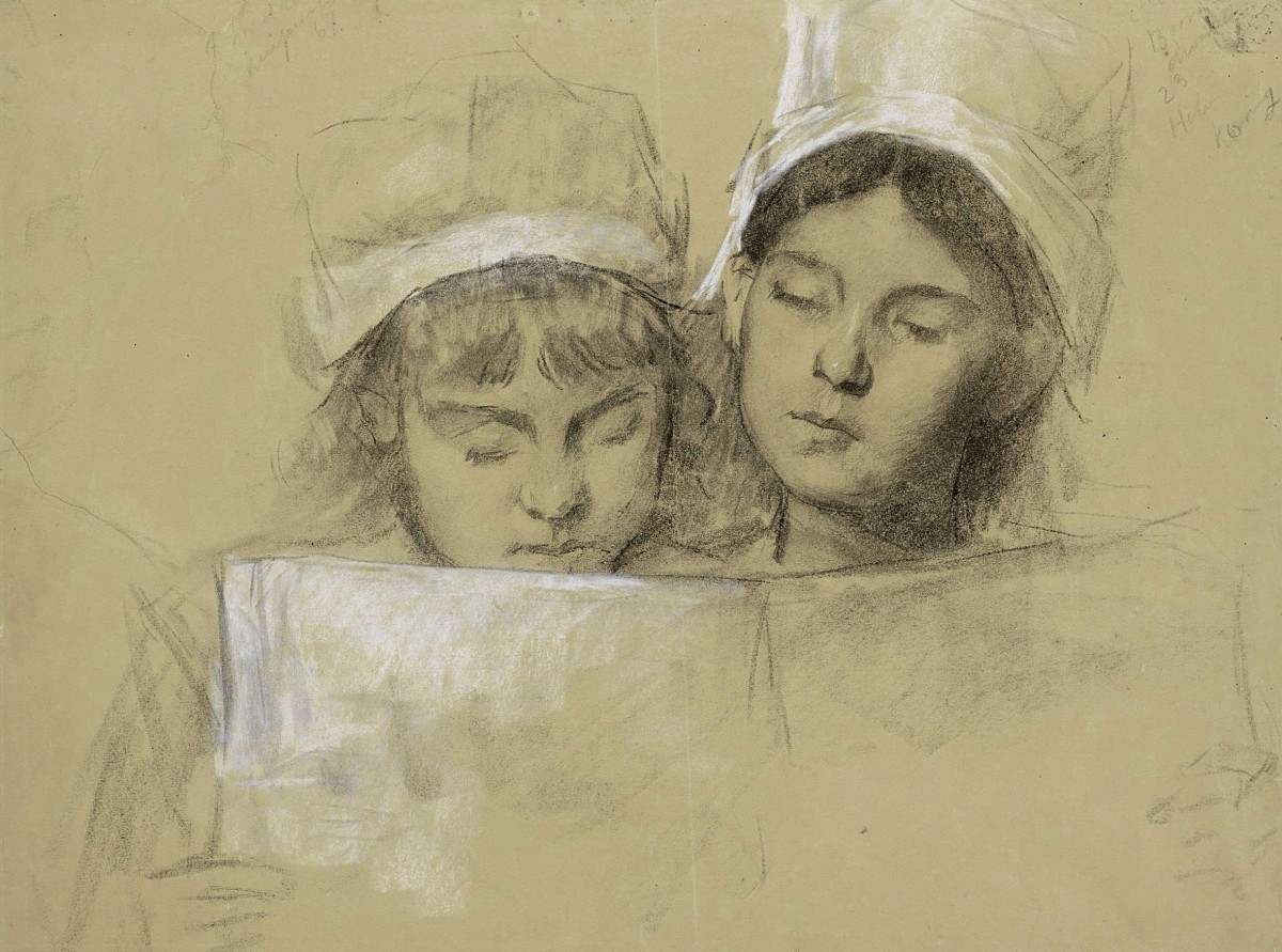 "Desen. Figură / semifigură" by Thérèse Schwartze
