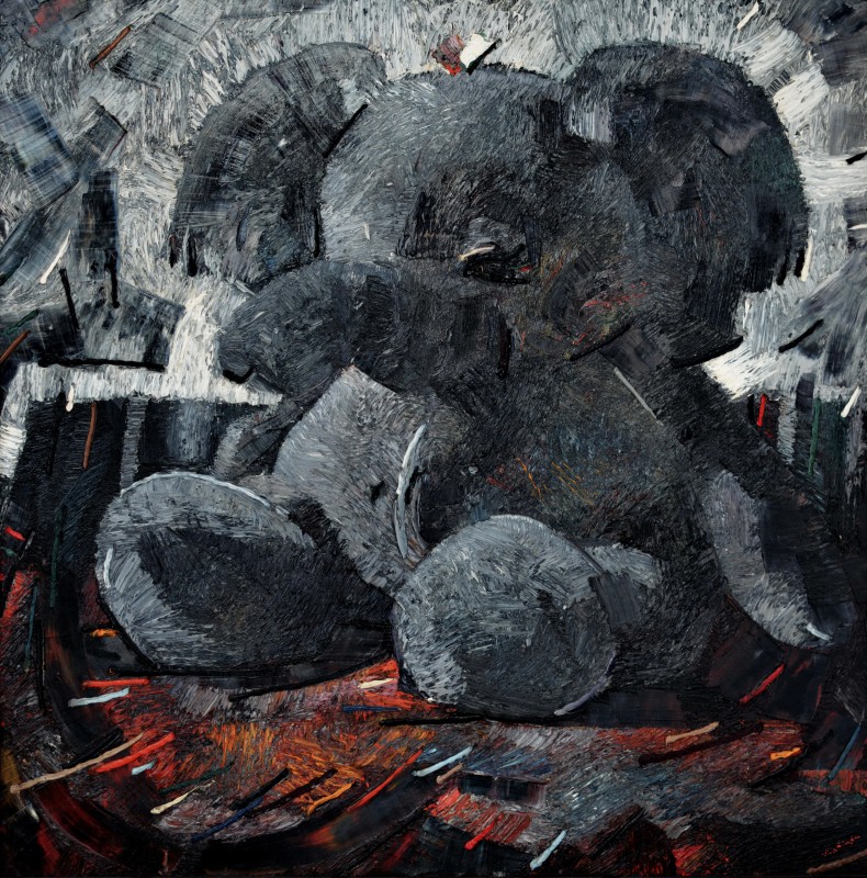 "Elefanta" by Anatol Ghimpu, 2001, 800x800mm, oil on canvas
