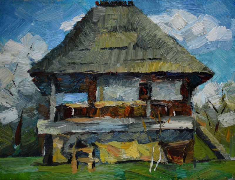 "Живопись. Пленэр. Пленэр в Румынии" by Думитрица Знаида, масло / холст