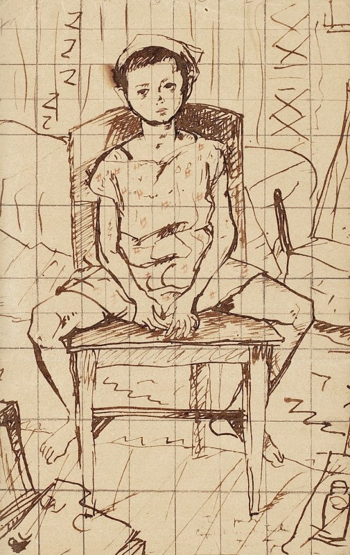 "Drawing. Figure" by Nicolae Tonitza