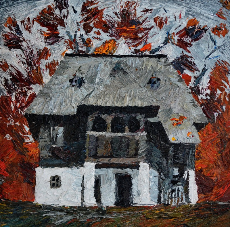 "Studiu. Sibiu. Astra" by Eduard Leahu, 2019, 450x420mm, ulei pe pânză