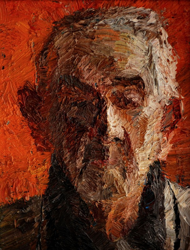 "Studiu. Portret" by Alexandra Clapatiuc, 2007, 250x300mm, oil on canvas