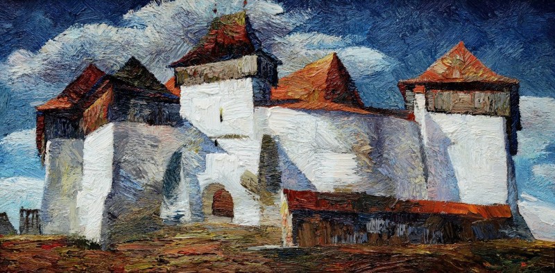 "Painting. Pleinair. Pleinair romania" by Oxana Țip, oil on canvas