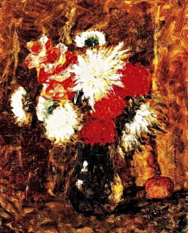 "Painting. Flowers" by József Koszta