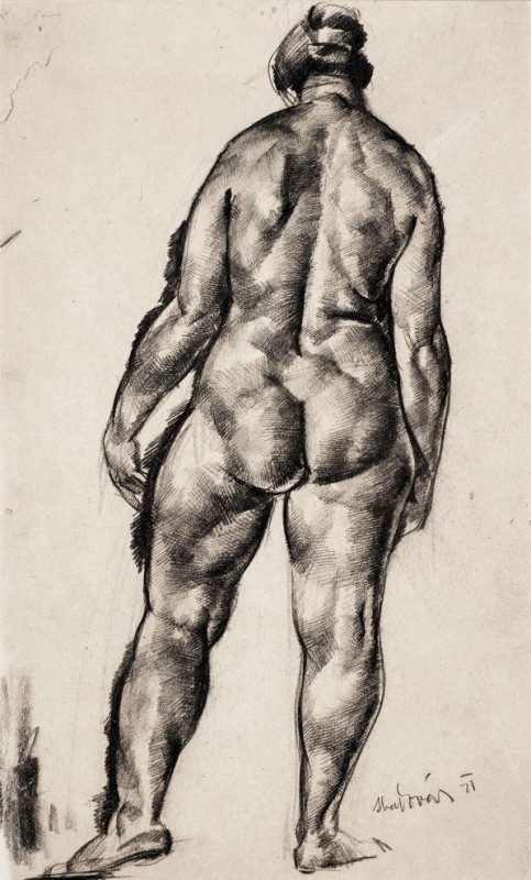 "Drawing. Nude" by Aba-Novák Vilmos