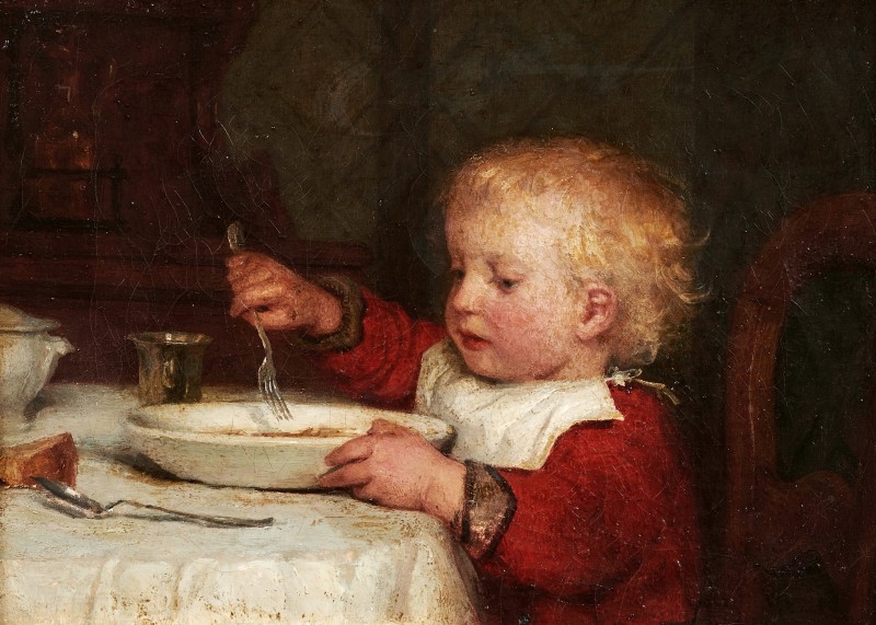 "Compoziție. Figură / semifigură" by Albert Anker