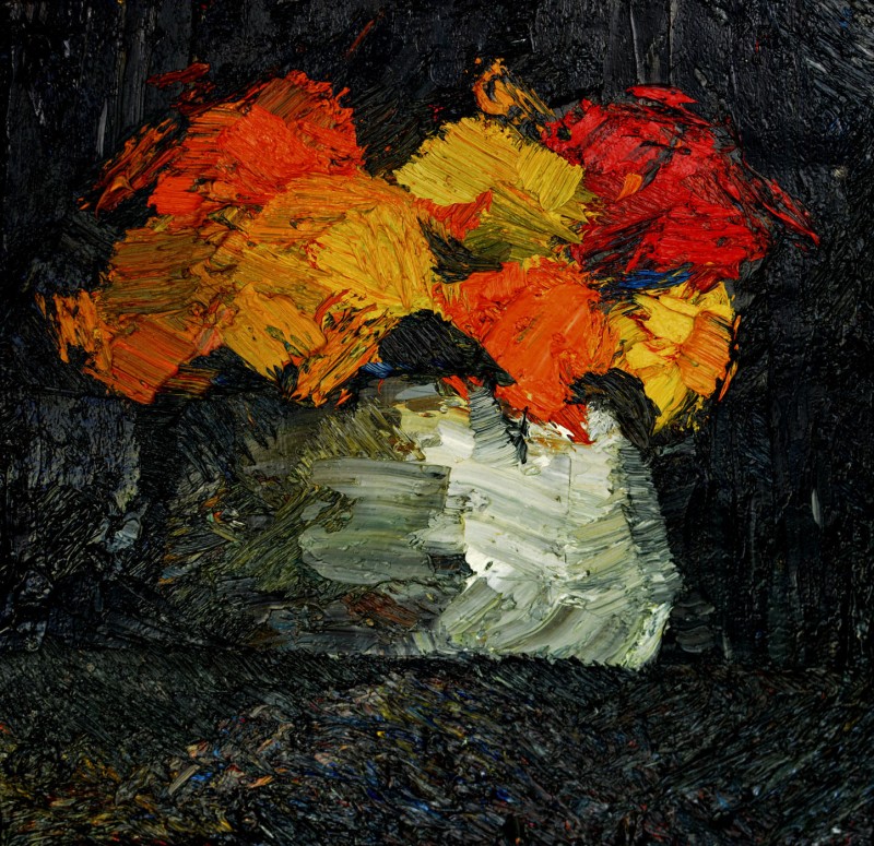 "Studiu. Flori" by Alexandru Bodrug, 2015, 300x300mm, ulei pe pânză