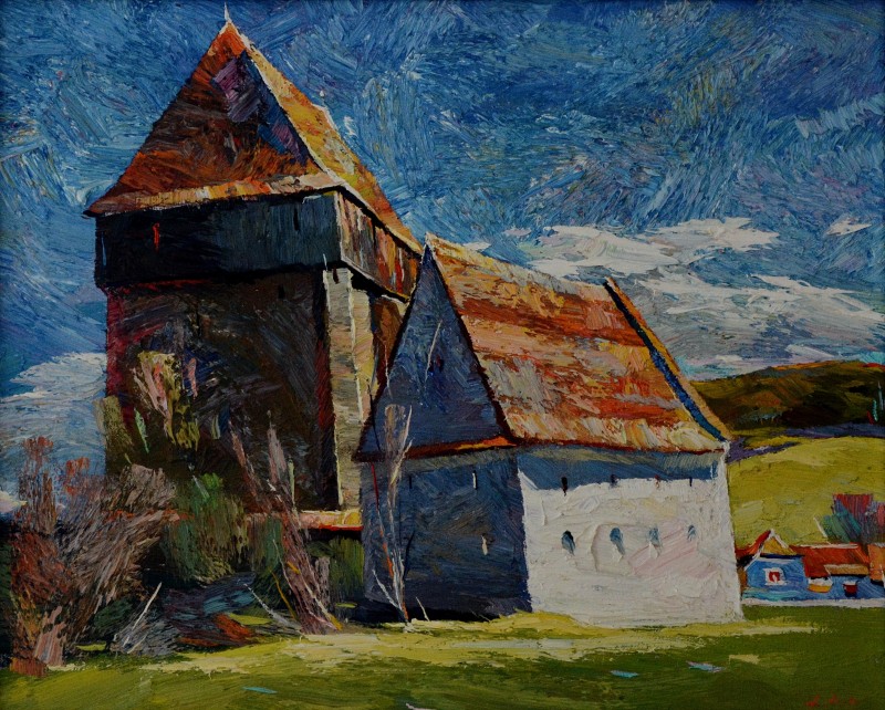 "Etude. Brădeni" by Анатол Гимпу, 2006, 420x520mm, масло / холст