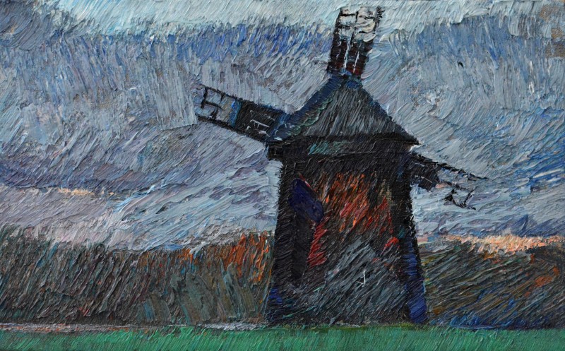 "Painting. Pleinair. Long term" by Victor Teslaru, 250x400mm, oil on canvas