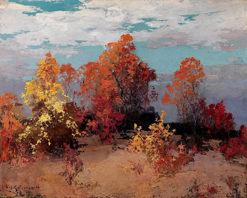 "Painting. Landscape" by Stepan Fedorovitch Kolesnikoff