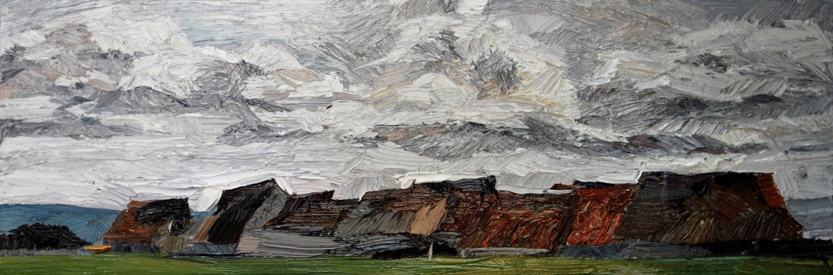 "Живопись. Пейзаж. Пленэр. Продолжительный" by Думитрица Знаида, 200x600mm, масло / холст