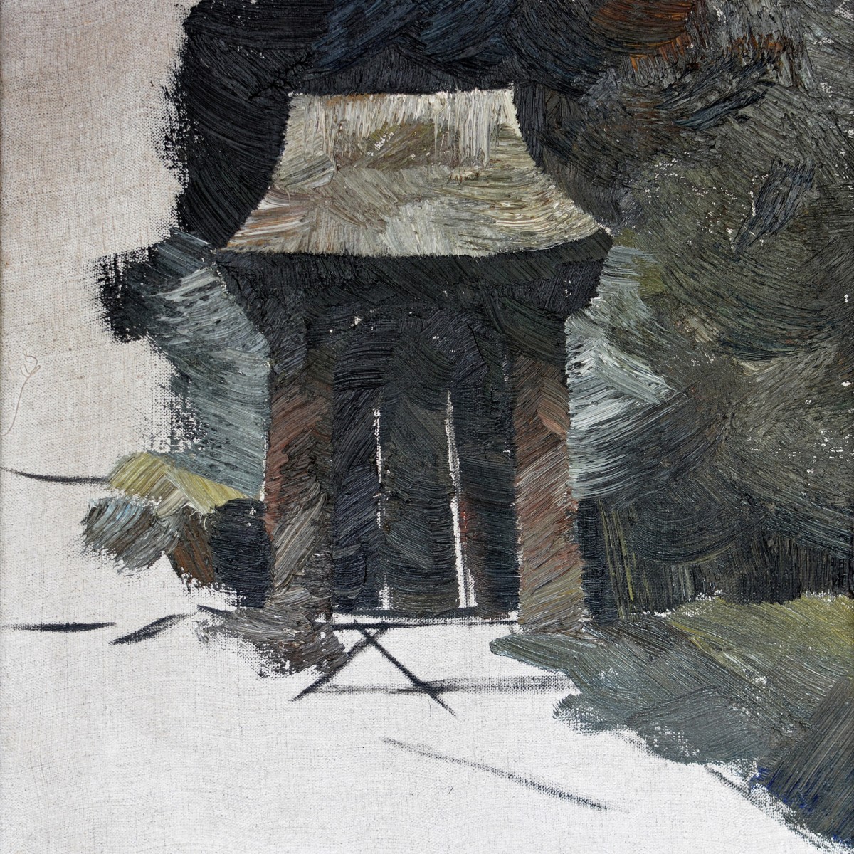 "Motiv. Sibiu. Astra" by Dumitru Josanu, 2012, 420x420mm, ulei pe pânză