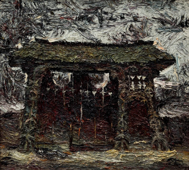 "Gates" by Nicoleta Stati, 2000, 620x680mm, oil on canvas