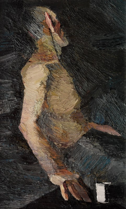 "Painting. Figure. Long term" by Carolina Leagul, 680x420mm, oil on canvas