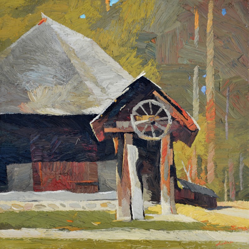 "Etude. Sibiu" by Anatol Ghimpu, 2004, 420x520mm, oil on canvas