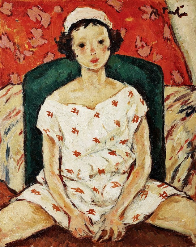 "Pictură. Figură / semifigură" by Nicolae Tonitza