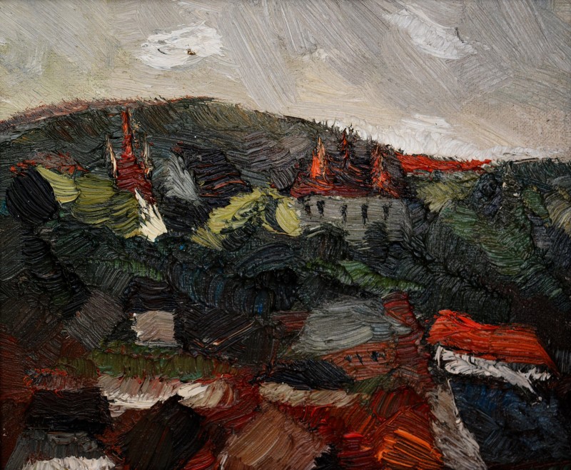 "Motiv. Sighișoară" by Верониcа Cрецу, 2008, 250x300mm, масло / холст
