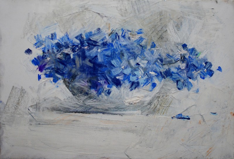 "Drawing. Flowers" by Natalia Fostica, 200x300mm, pastel on paper