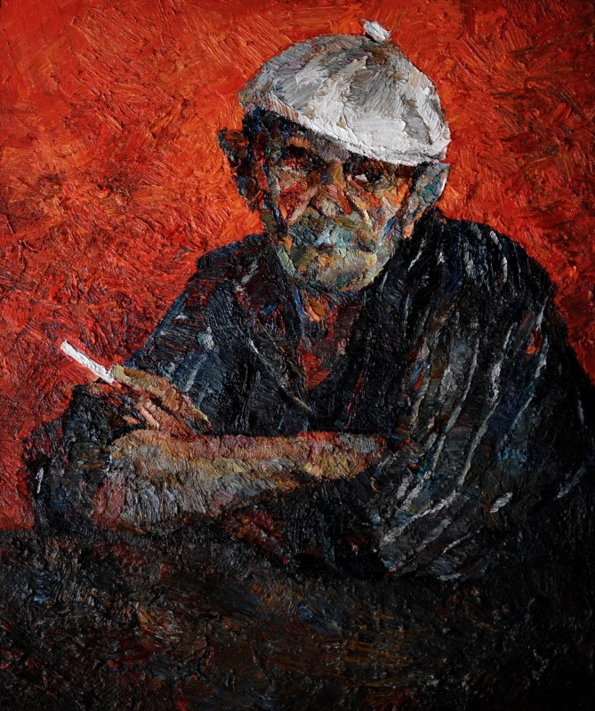 "Portret" by Vlada Cibuc, 2016, 620x520mm, oil on canvas