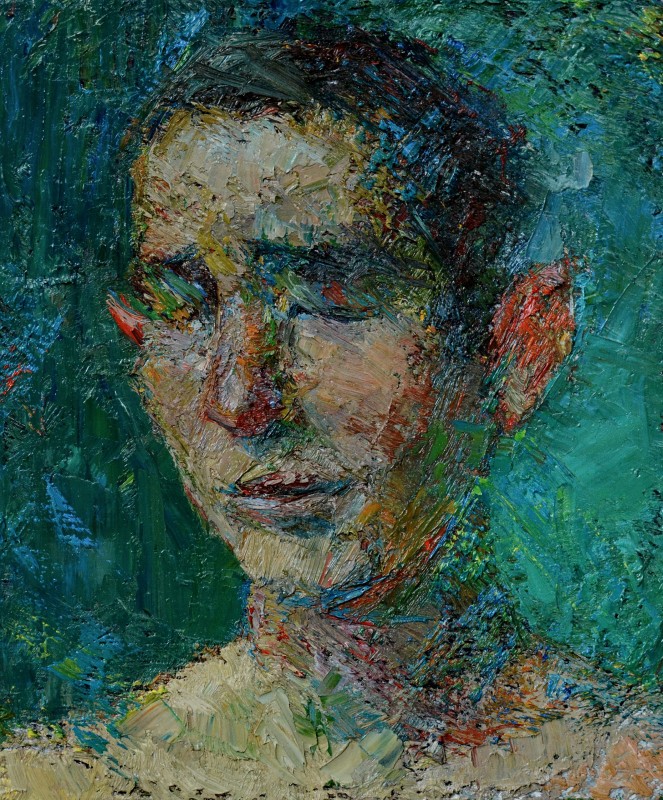 "Studiu. Portret" by Victor Teslaru, 2014, 300x200mm, oil on canvas