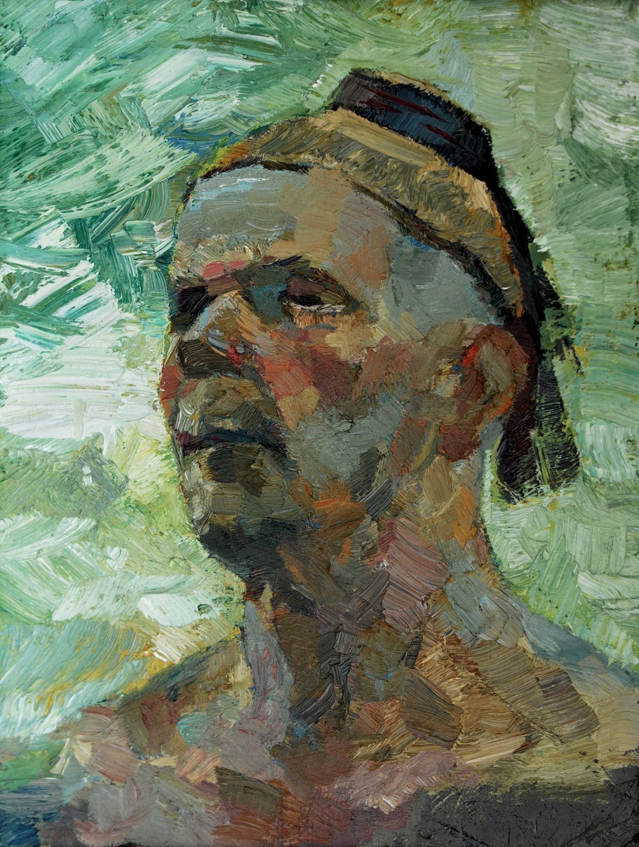 "Etude. Portrait" by Ion Golubei, 2014, 300x400mm, oil on canvas